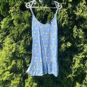 Adene blue floral mini dress